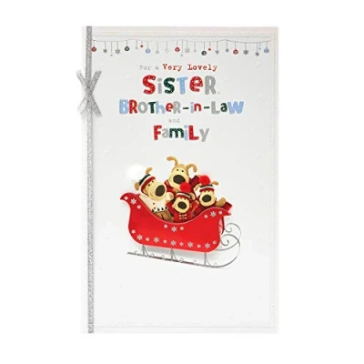 Image of Sister and Brother in Law The Family Christmas Card Special Couples Cute Boofle Design