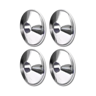 Image of Marco Paul 4 Pack of Chrome Radiator Pipe Collars Heavy Duty Plastic 15mm Covers for Kitchen Bathroom Livingroom Easy to Install Floor Rings Radiators