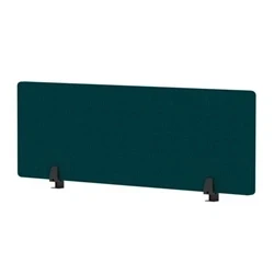 Image of Air Desktop Screen 1200x400mm Bespoke Maringa Teal Fabric
