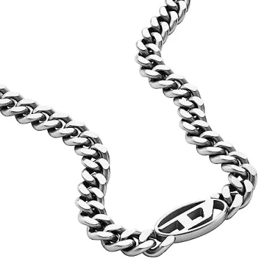 Image of Diesel Men's Stainless Steel with lobster clasp closure Chain necklace