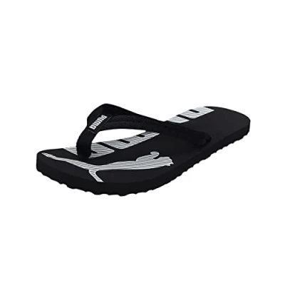 Image of PUMA Unisex Epic Flip v2 Flop, Black White, 3 UK
