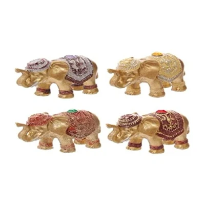 Image of Puckator Metallic Glitter Lucky Elephant Incense Stick Holder Zen Meditation Gifts Holders For Cones Spiritual Burner Men And Women Relaxation