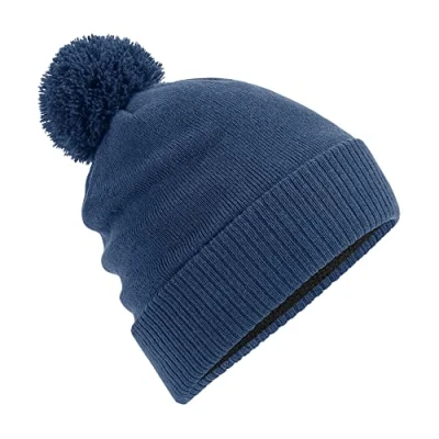 Image of Beechfield Water Repellent Thermal Snowstar® Beanie Cuffed Design Steel Blue