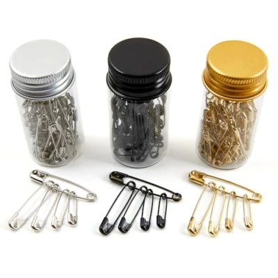 Image of Mini Glass Jar of Safety Pins Single Gift Cracker Filler