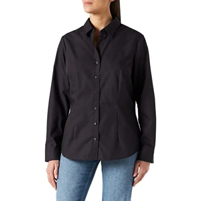 Image of Seidensticker Women&#039;s Regular fit Long Sleeved Blouse, Black, 8