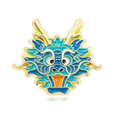 Image of Portable Dragon Pins Chinese Zodiacs Lapel Pin Brooch for Women Versatile Fashionable Jewelry
