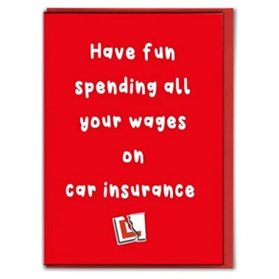 Image of Driving test card, congratulations on passing your card (Wages)