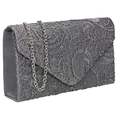 Image of SwankySwans Women&#039;s Rachel Clutch Bag, Grey