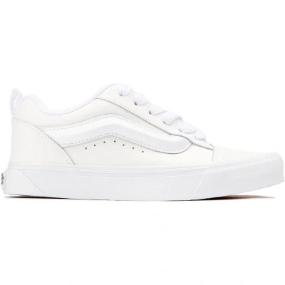 Image of Vans KNU Skool Skate shoes, Size: 4, True white Leather