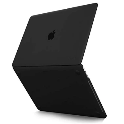 Image of MacBook Pro 15 inch case 2019 2018 2017 2016 Release A1990 A1707, Kuzy Hard Plastic Shell Cover for Newest with Touch Bar Soft BLACK