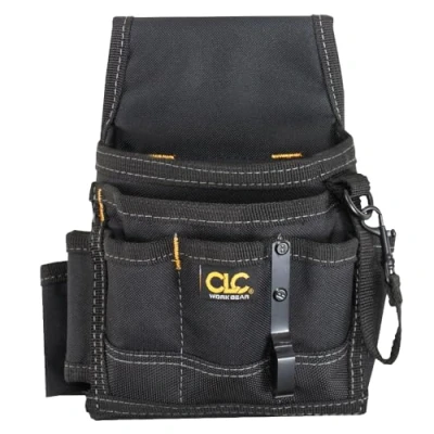 Image of Custom Leathercraft CLC 1503 Small Electrical Maintenance Pouch, Black, 9 POCKET