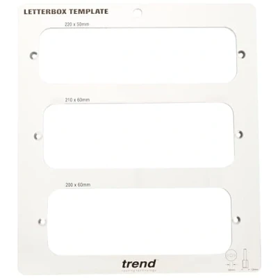 Image of Trend Letterbox Jig with Clear Acrylic Templates for Routing On Site Jigs, TEMP/LB/A