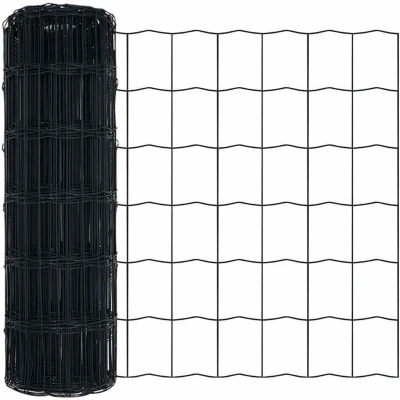 Image of vidaXL Euro Fence Grey 0,4x10 m Steel