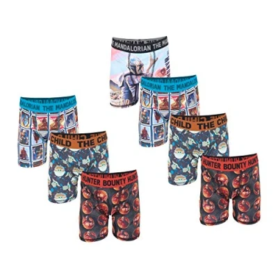 Image of Star Wars Boys Underwear Multipacks Boxer Briefs, Baby Yoda 7pk Ath Bxrbr, 7