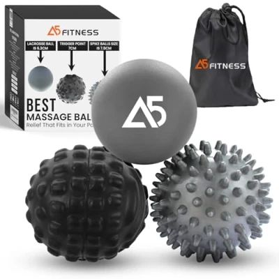 Image of Massage Balls Lacrosse, Trigger Point &amp; Spiky Perfect for Yoga, Rehab, Deep Tissue Massage, Myofascial Release, Plantar Fasciitis Sore Muscle Recovery, Overall Body Relaxation