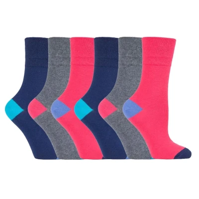 Image of Gentle Grip NEW: 6 Pairs Ladies No Elastic Socks 4 8 uk, 37 42 eur (4 eur, GG187)