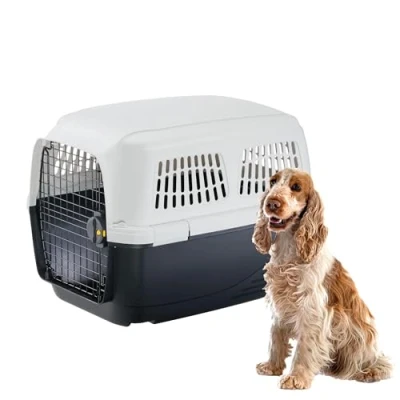 Image of Ferplast Dog Carrier CLIPPER 4, IATA Approved Travel Crate, Medium max 20 Kg, Pet for Airline, Car, Train, 71 x 50 h 51 cm, Steel Door, Secure Closure