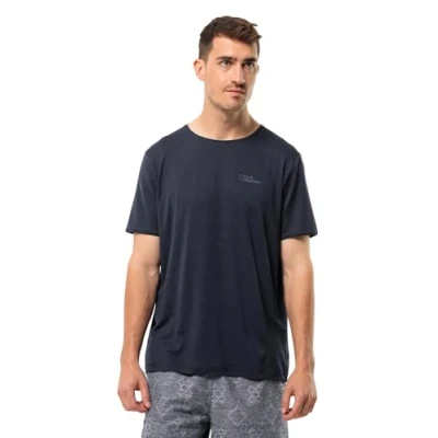 Image of Jack Wolfskin Men&#039;s Travel T M Shirt, Night Blue,