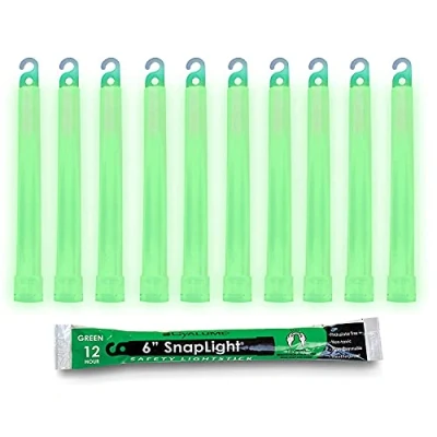 Image of Cyalume Glow Sticks Military Grade Lightstick Premium Green 6 SnapLight Emergency Chemical Light Stick with 12 Hour Duration (Bulk Pack of 20 Chem Lights)
