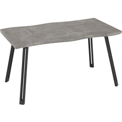 Image of Seconique Quebec Wave Edge Dining Table in Concrete Effect