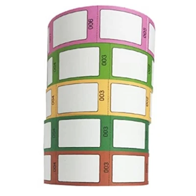 Image of Roll Tickets 1 1000 Blank Coloured, Numbered (5)