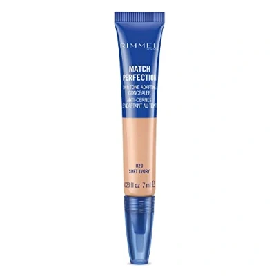 Image of Rimmel London Match Perfection Light Coverage Blendable Liquid Concealer, 020 Soft Ivory, 7 ml