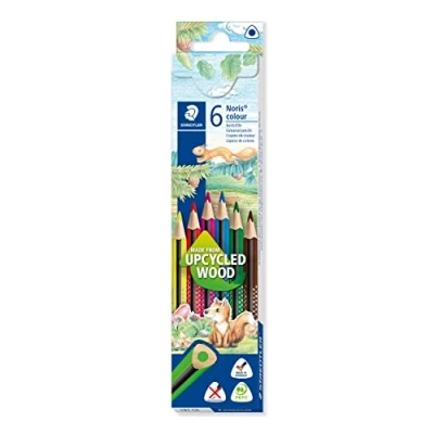 Image of STAEDTLER 187 C6 Noris Colour Triangular Pencils Assorted Colours (Pack of 6)