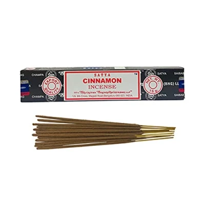 Image of Satya Cinnamon 15g Incense Sticks by SHRINIVAS SUGANDHALAYA
