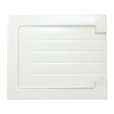 Image of Astini Belfast Grooved White Ceramic Kitchen Sink Drainer