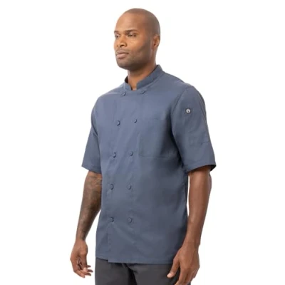 Image of Chef Works Men&#039;s Montreal Cool Vent Coat, Blue, 6X Large