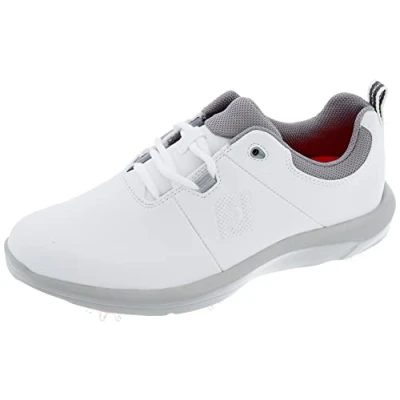 Image of FootJoy 98640040M Women&#039;s eComfort Golf Shoe, 4 UK Medium, White/Grey