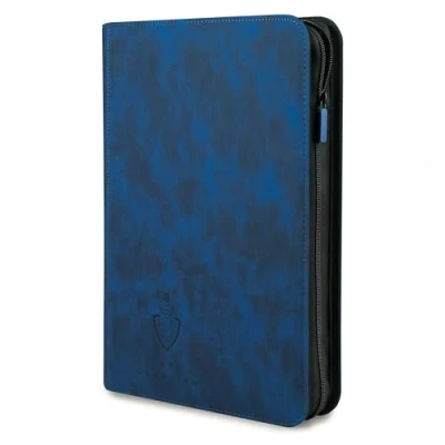 Image of Card Guardian 9 Pocket Premium Binder with Zipper for 504 Cards Side Loading Pockets Trading Games TCG (Blue)