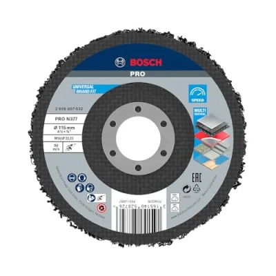 Image of Bosch Accessories 2608607632 Cleaning Fleece for Metal, 115mm Ã˜, Black