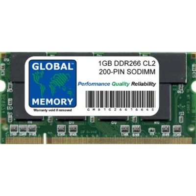 Image of 1GB DDR 266MHz PC2100 200 PIN SODIMM MEMORY RAM COMPATIBLE WITH LAPTOPS/NOTEBOOKS