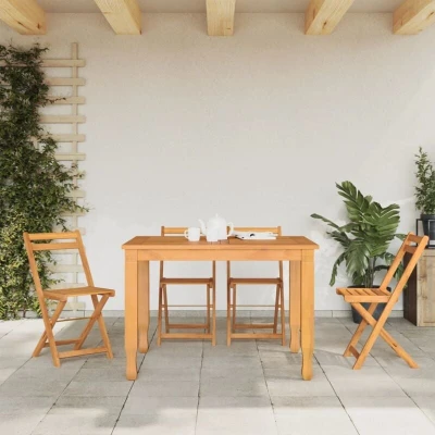 Image of vidaXL Folding Bistro Chairs 4 pcs Solid Wood Acacia
