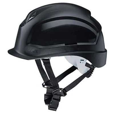 Image of Uvex Pheos S KR Safety Helmet Construction with 4 Point Chin Strap and Ventilation Holes