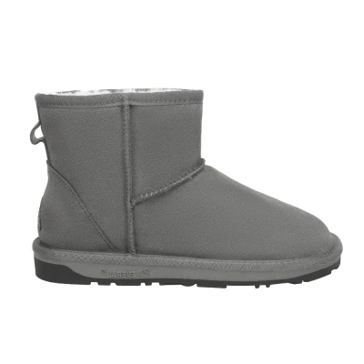 Image of EVERAU WOMEN Emu Mini Classic Boots Womens Warm Winter Sheepskin Suede Water Resistant Boots, Grey, UK 5/UK MEN 5