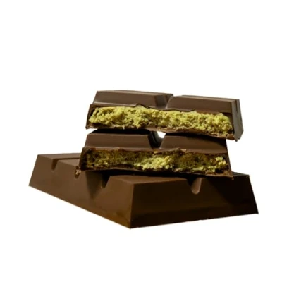 Image of Anthap Anthapella Dubai Chocolate (Kunafa Pistachio), Bar, Homemade, Finest Belgian Chocolate, Milk/Dark, 30% Pistachio Cream, Kataifi/Kunafeh, 200g (200g, Dark Chocolate)