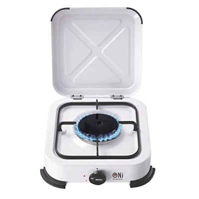 Image of NJ 01 Camping Gas Stove Portable Single Burner LPG Hob Cooker with Lid for Outdoor 2.2kW