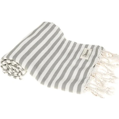 Image of Bersuse 100% Cotton Malibu Turkish Towel Silver Gray