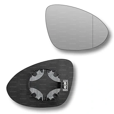 Image of Less4spares Replacement Wing Mirror Glass Right Compatible with Porsche Cayenne 2019 2022 CLIP ON Driver Off side Heated Blind Spot