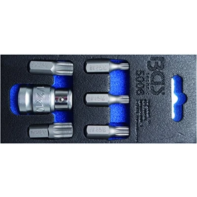 Image of BGS 5006 Screwdriver Bit Set 10 mm (3/8&quot;) hex Drive Spline (for XZN) 6 pcs.