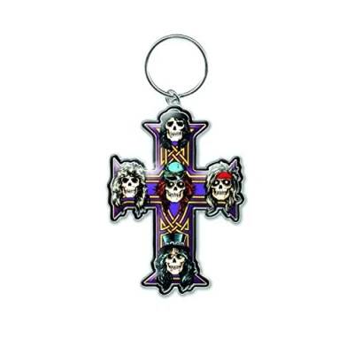 Image of Guns N&#039; Roses Keyring Keychain Appetite for destruction Official metal One Size