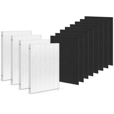 Image of Zouhwaso Aera Max 300 HEPA Filter Replacement Compatible with Fellowes AeraMax 290 DX95 Air Puri fier True Filter, Fit AP 300PH HF Part#9287201, 4x H13 HEPA+8x Carbon Pre