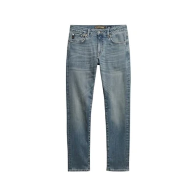 Image of Superdry Men&#039;s Vintage Slim Jeans Pants, Fulton Light Blue, 32W x 34L