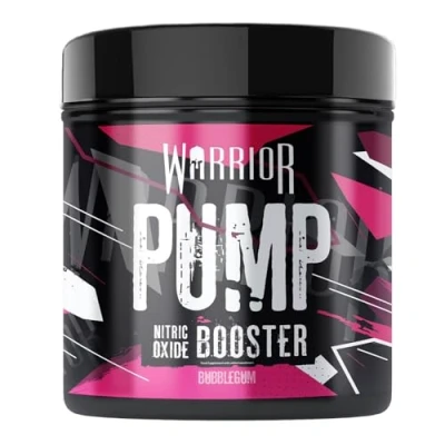 Image of Warrior Pump Non Stim Pre Workout Powder 225g Nitric Oxide Supplement Contains Citrulline Malate, Cyclic Dextrin for Energy, Focus, and Performance 30 Servings (Bubblegum)
