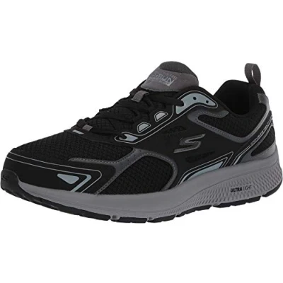 Image of Skechers Men&#039;s Go Walk Flex Remark Sneakers, Black Grey, 9 UK