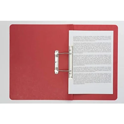 Image of Exacompta Ref 3008Z Europa Spiral File, 350 x 250mm, 300 Micron Hardwearing Mottled Pressboard, Holds 150 Sheets of A4 Paper, Spring Mechanism Red, Pack 25