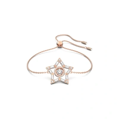 Image of Swarovski Rose Gold Stella Star Pull Bracelet