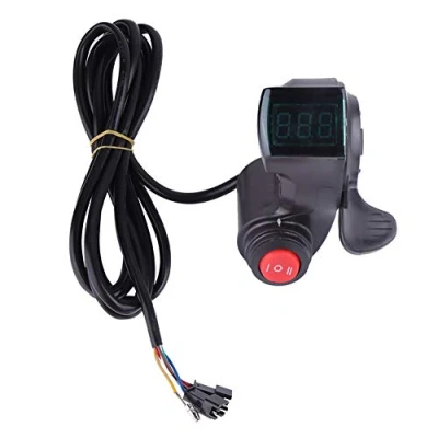 Image of VGEBY1 3 Speeds Ebike Throttle, Bicycle Speed Handlebar with Voltage Indicator LCD Display Switch